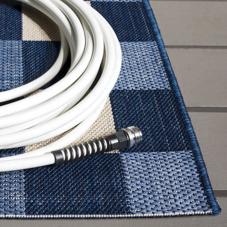 Safavieh Courtyard 4'-0" x 5'-7" Rug in Navy / Beige