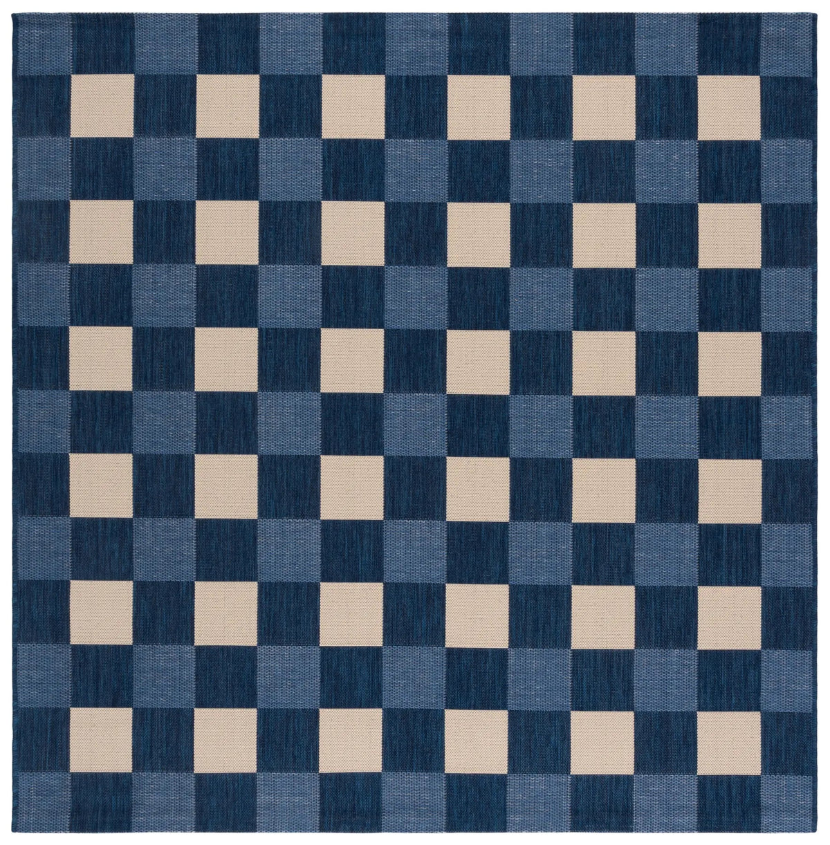 Safavieh Courtyard 6'-7" x 6'-7" Rug in Navy / Beige