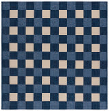 Safavieh Courtyard 6'-7" x 6'-7" Rug in Navy / Beige