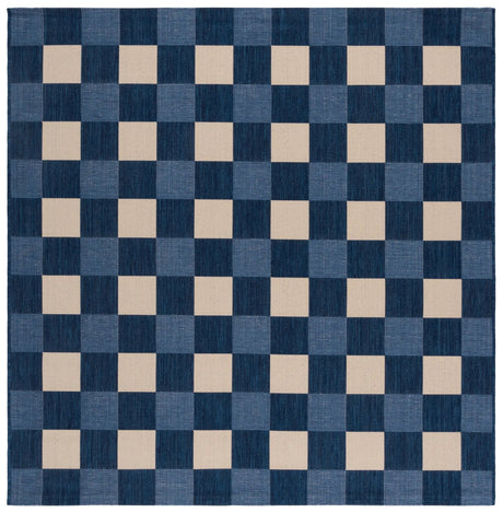 Safavieh Courtyard 6'-7" x 6'-7" Rug in Navy / Beige