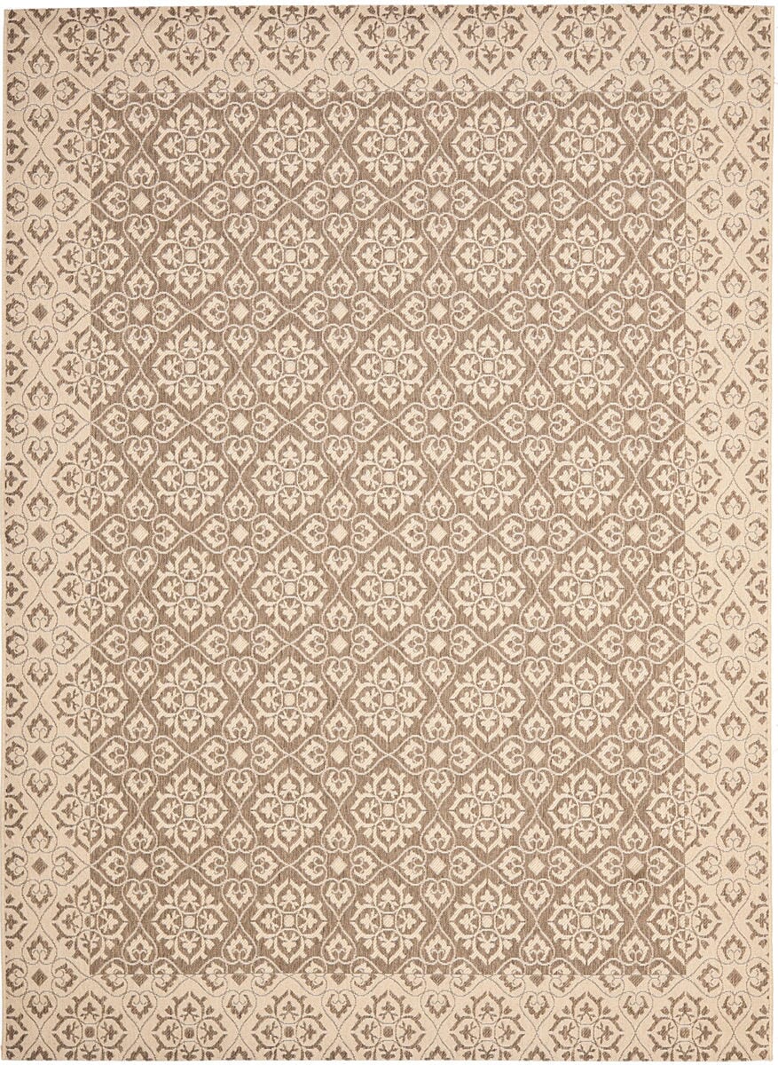 Safavieh Courtyard Cy6550 - 22 Brown / Creme Rugs - Safavieh - cy6550 - 22 - 3
