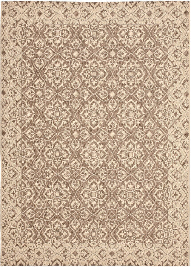 Safavieh Courtyard Cy6550 - 22 Brown / Creme Rugs - Safavieh - cy6550 - 22 - 3