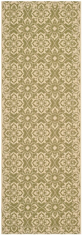 Safavieh Courtyard Cy6550 - 24 Green / Creme Rugs - Safavieh - cy6550 - 24 - 27