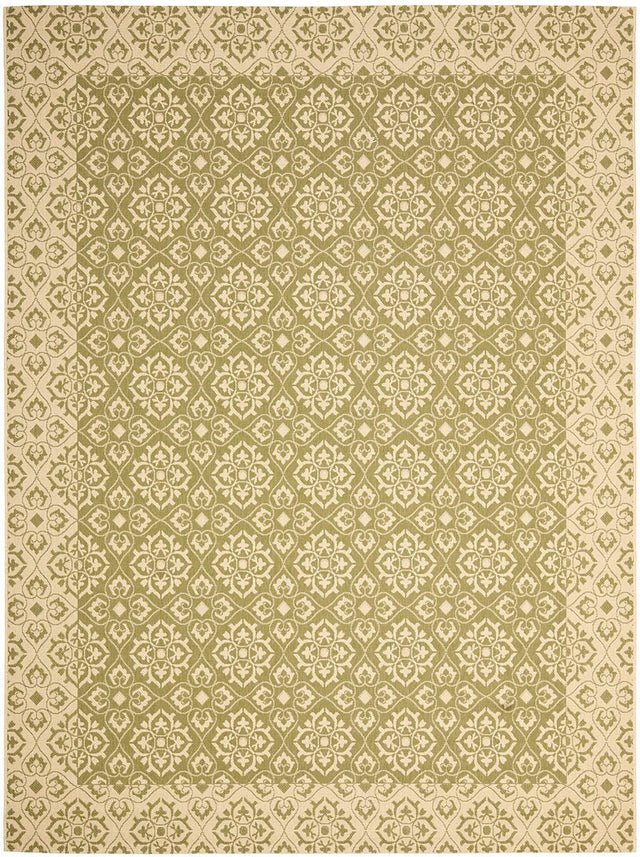 Safavieh Courtyard Cy6550 - 24 Green / Creme Rugs - Safavieh - cy6550 - 24 - 8r