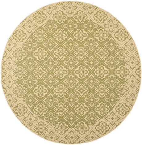 Safavieh Courtyard Cy6550 - 24 Green / Creme Rugs - Safavieh - cy6550 - 24 - 8r