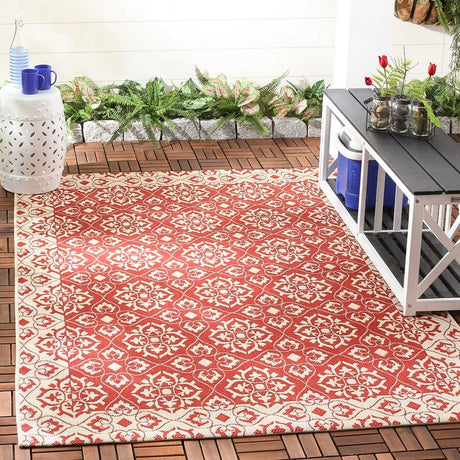 Safavieh Courtyard Cy6550 - 28 Red / Creme Rugs - Safavieh - cy6550 - 28 - 2