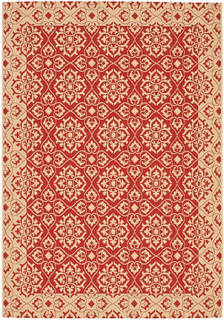 Safavieh Courtyard Cy6550 - 28 Red / Creme Rugs - Safavieh - cy6550 - 28 - 2