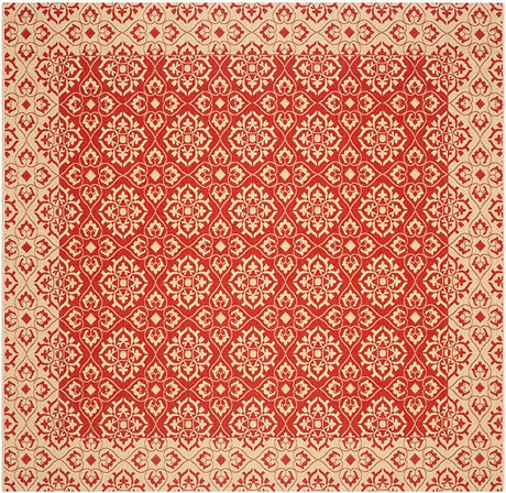 Safavieh Courtyard Cy6550 - 28 Red / Creme Rugs - Safavieh - cy6550 - 28 - 8sq