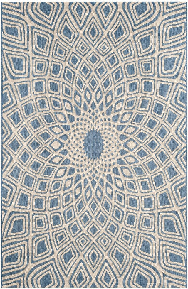 Safavieh Courtyard Cy6616 - 23321 Blue / Beige Rugs - Safavieh - cy6616 - 23321 - 2