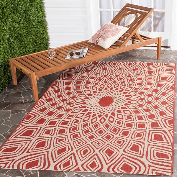 Safavieh Courtyard Cy6616 - 23821 Red / Beige Rugs - Safavieh - cy6616 - 23821 - 2