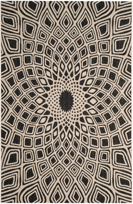 Safavieh Courtyard Cy6616 - 25621 Black / Beige Rugs - Safavieh - cy6616 - 25621 - 2