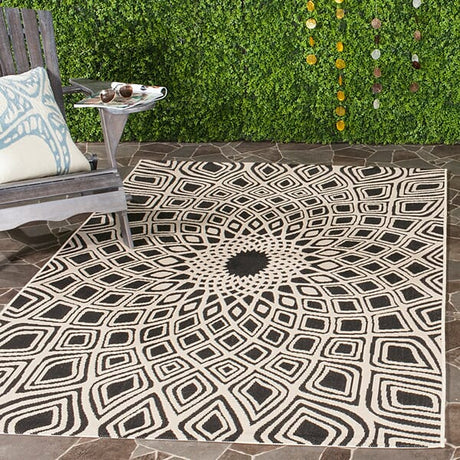 Safavieh Courtyard Cy6616 - 25621 Black / Beige Rugs - Safavieh - cy6616 - 25621 - 2