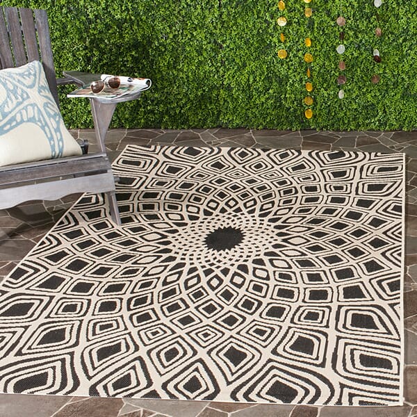 Safavieh Courtyard Cy6616 - 25621 Black / Beige Rugs - Safavieh - cy6616 - 25621 - 2