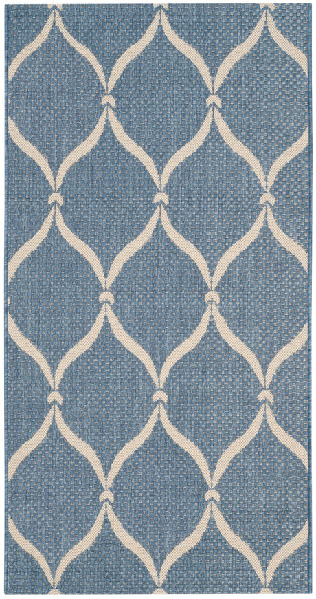 Safavieh Courtyard Cy6654 - 233 Blue/Beige Rug - Safavieh - cy6654 - 233 - 7r