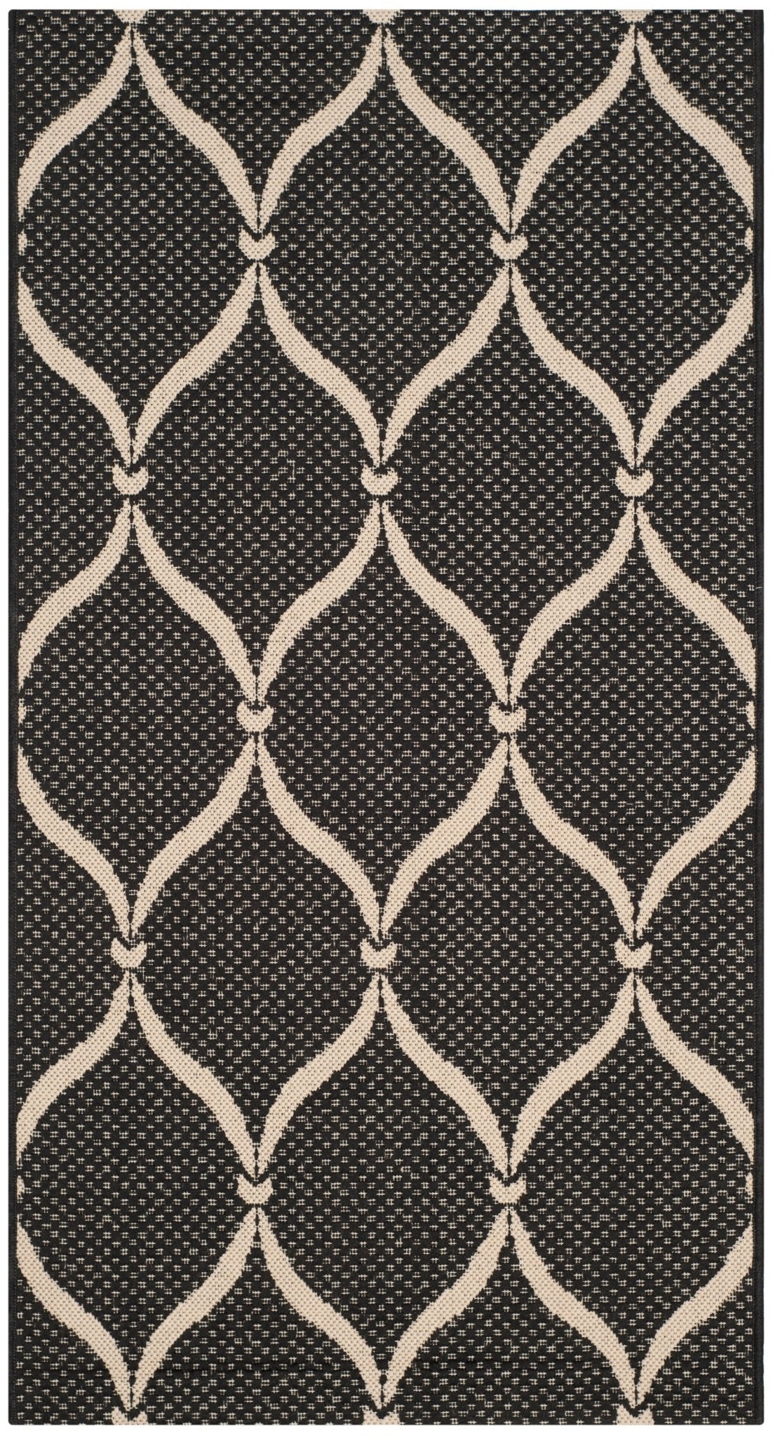 Safavieh Courtyard Cy6654 - 256 Black/Beige Rug - Safavieh - cy6654 - 256 - 7r