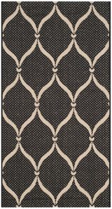 Safavieh Courtyard Cy6654 - 256 Black/Beige Rug - Safavieh - cy6654 - 256 - 7r