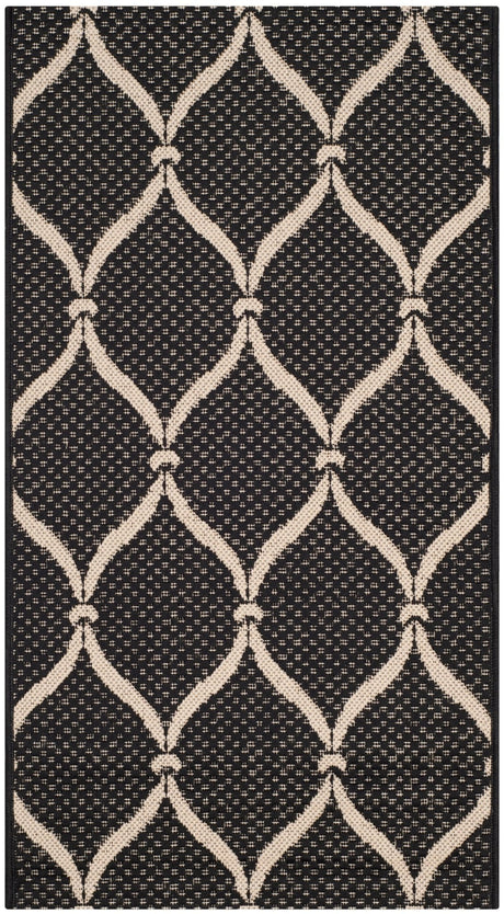 Safavieh Courtyard Cy6654 - 256 Black/Beige Rug - Safavieh - cy6654 - 256 - 7r