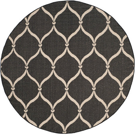 Safavieh Courtyard Cy6654 - 256 Black/Beige Rug - Safavieh - cy6654 - 256 - 7r