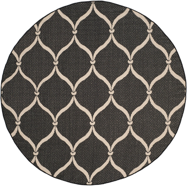 Safavieh Courtyard Cy6654 - 256 Black/Beige Rug - Safavieh - cy6654 - 256 - 7r