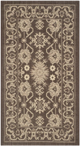 Safavieh Courtyard 2'-0" x 3'-7" Rug in Chocolate / Cream