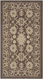 Safavieh Courtyard 2'-0" x 3'-7" Rug in Chocolate / Cream