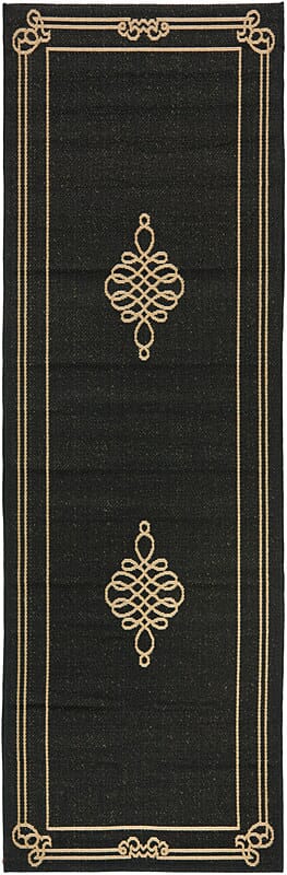 Safavieh Courtyard Cy6788 - 26 Black / Creme Rugs - Safavieh - cy6788 - 26 - 27