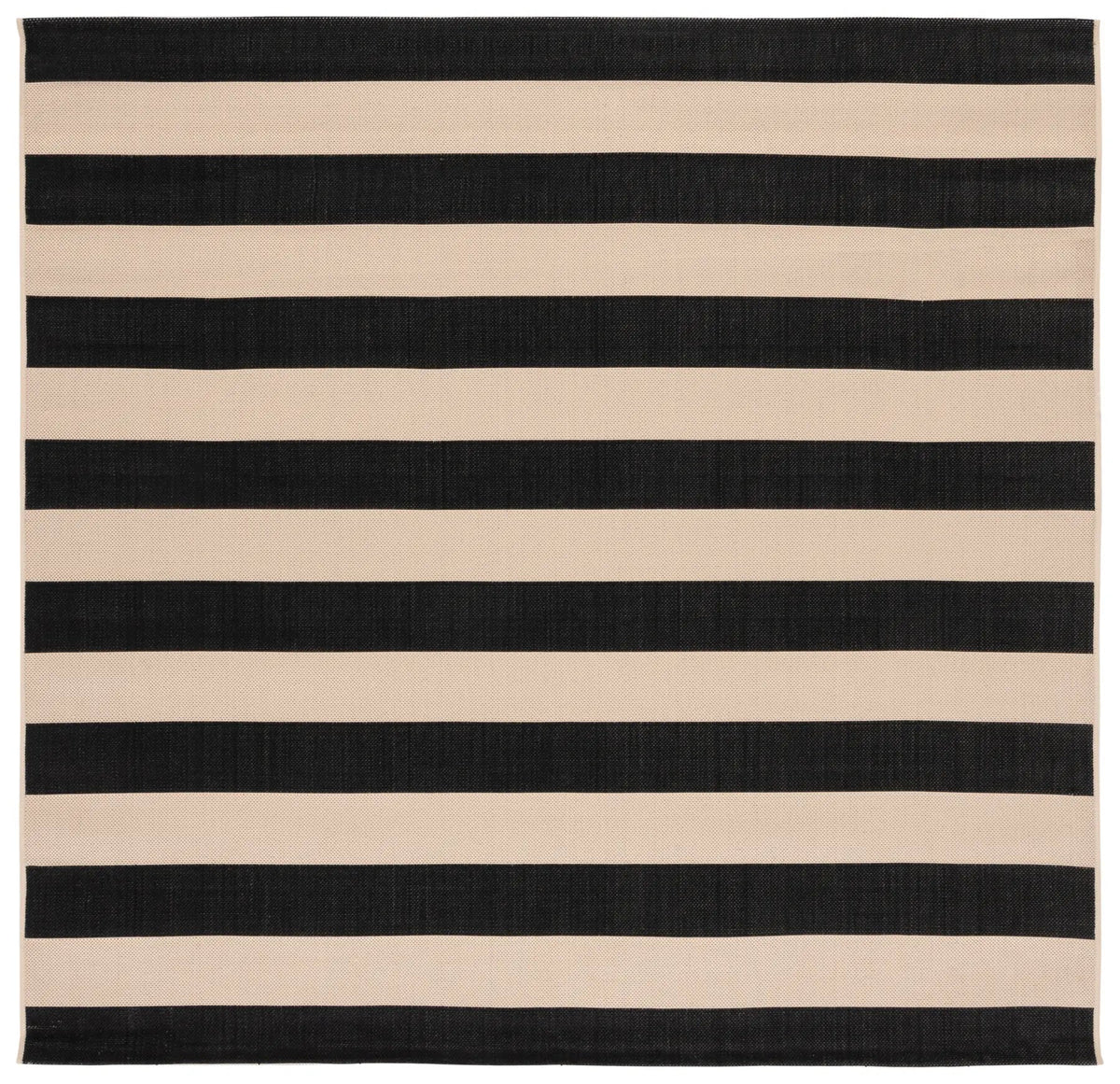 Safavieh Courtyard 6'-7" x 6'-7" Rug in Beige / Black