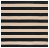 Safavieh Courtyard 6'-7" x 6'-7" Rug in Beige / Black