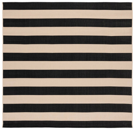 Safavieh Courtyard 6'-7" x 6'-7" Rug in Beige / Black