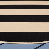 Safavieh Courtyard 5'-3" x 5'-3" Rug in Beige / Black