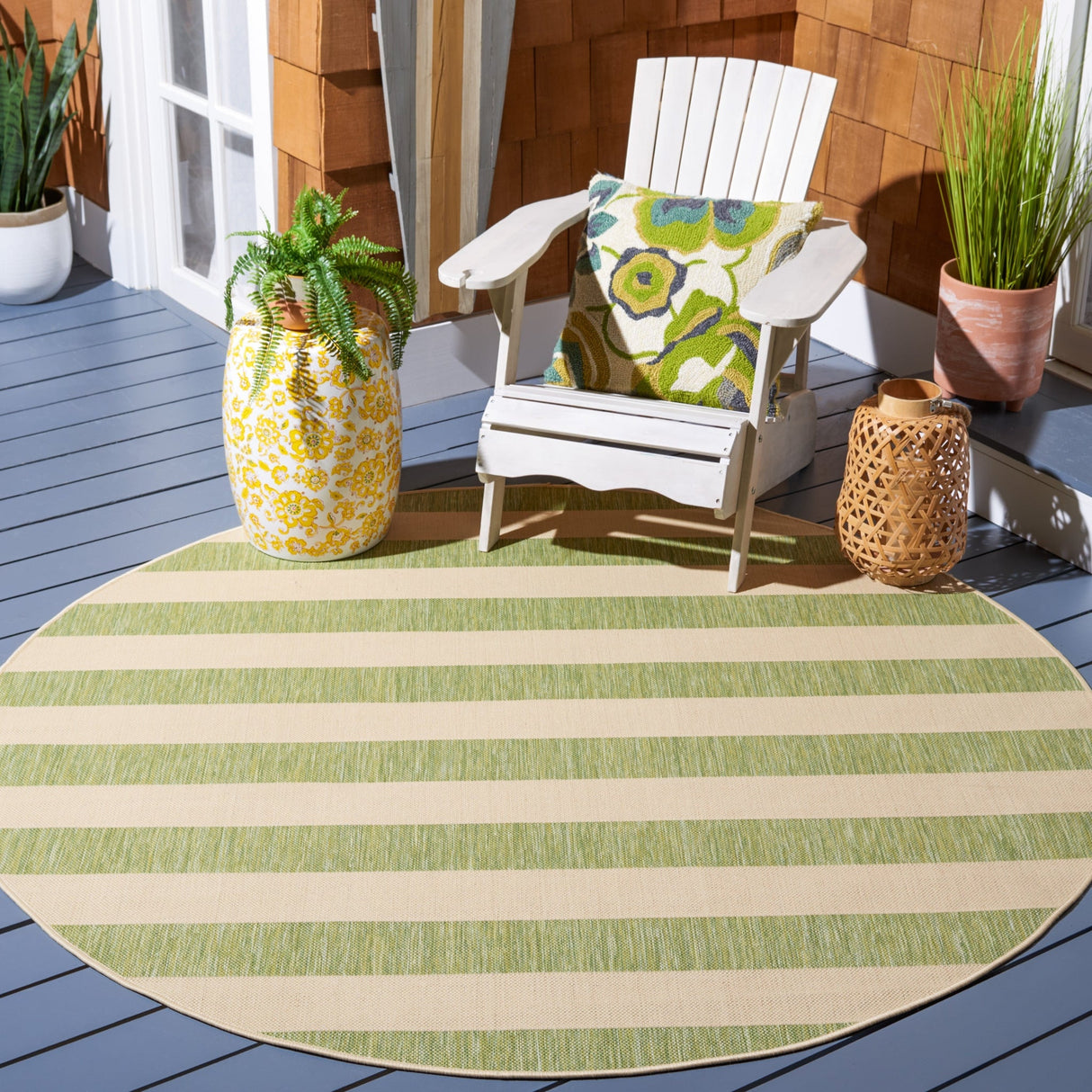 Safavieh Courtyard Cy6812 Beige/Sage Green Rug - Safavieh - cy6812 - 21812 - 7r