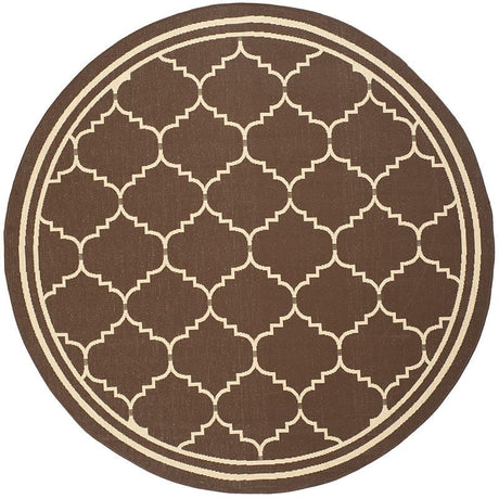 Safavieh Courtyard Cy6889 - 204 Chocolate / Cream Rugs - Safavieh - cy6889 - 204 - 7r