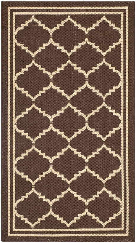 Safavieh Courtyard Cy6889 - 204 Chocolate / Cream Rugs - Safavieh - cy6889 - 204 - 7r