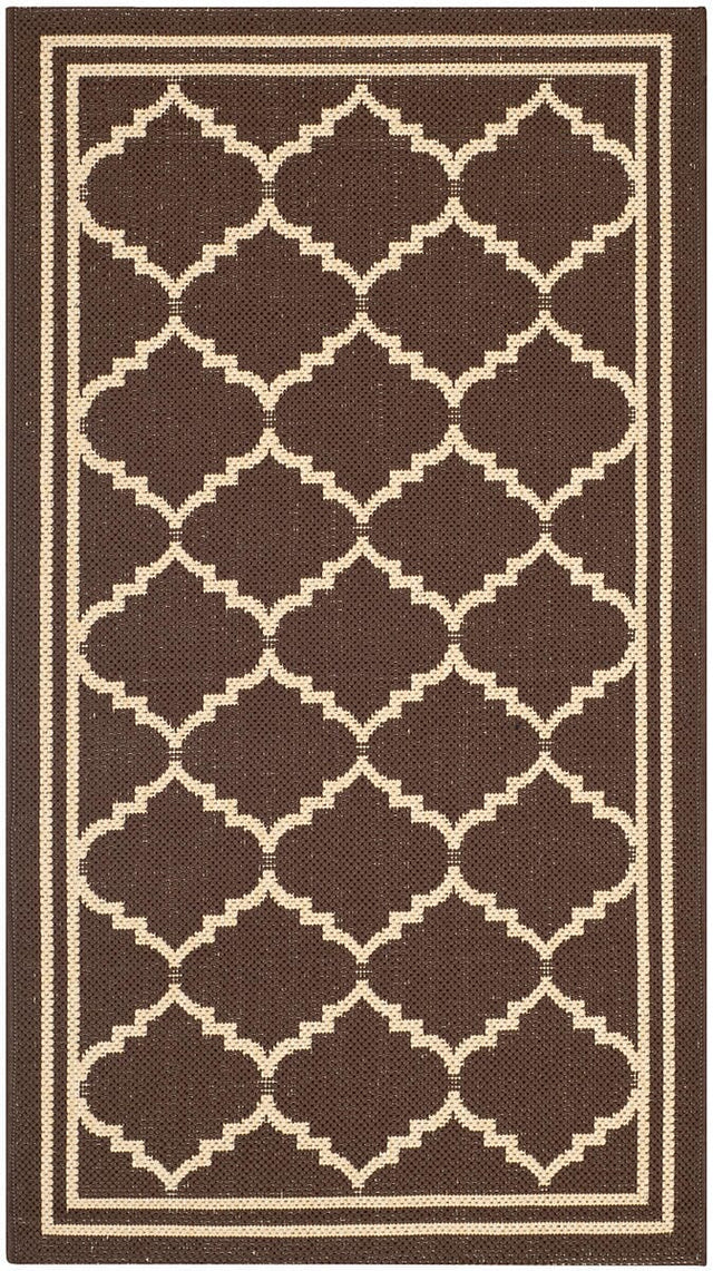 Safavieh Courtyard Cy6889 - 204 Chocolate / Cream Rugs - Safavieh - cy6889 - 204 - 7r