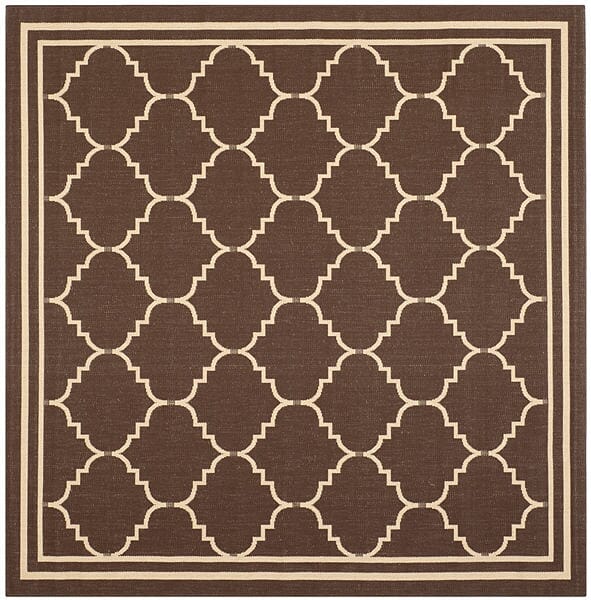 Safavieh Courtyard Cy6889 - 204 Chocolate / Cream Rugs - Safavieh - cy6889 - 204 - 7sq