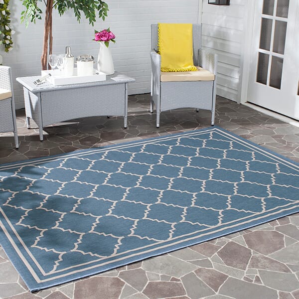 Safavieh Courtyard Cy6889 - 243 Blue / Beige Rugs - Safavieh - cy6889 - 243 - 2