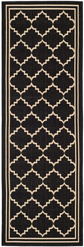 Safavieh Courtyard Cy6889 - 26 Black / Creme Rugs - Safavieh - cy6889 - 26 - 27