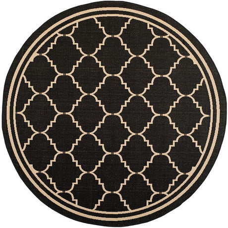 Safavieh Courtyard Cy6889 - 26 Black / Creme Rugs - Safavieh - cy6889 - 26 - 7r