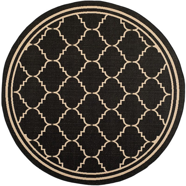 Safavieh Courtyard Cy6889 - 26 Black / Creme Rugs - Safavieh - cy6889 - 26 - 7r