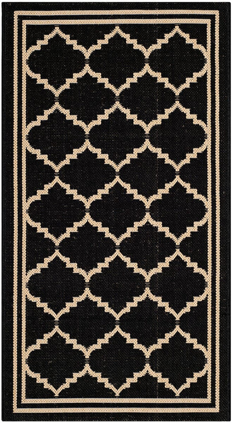 Safavieh Courtyard Cy6889 - 26 Black / Creme Rugs - Safavieh - cy6889 - 26 - 7r