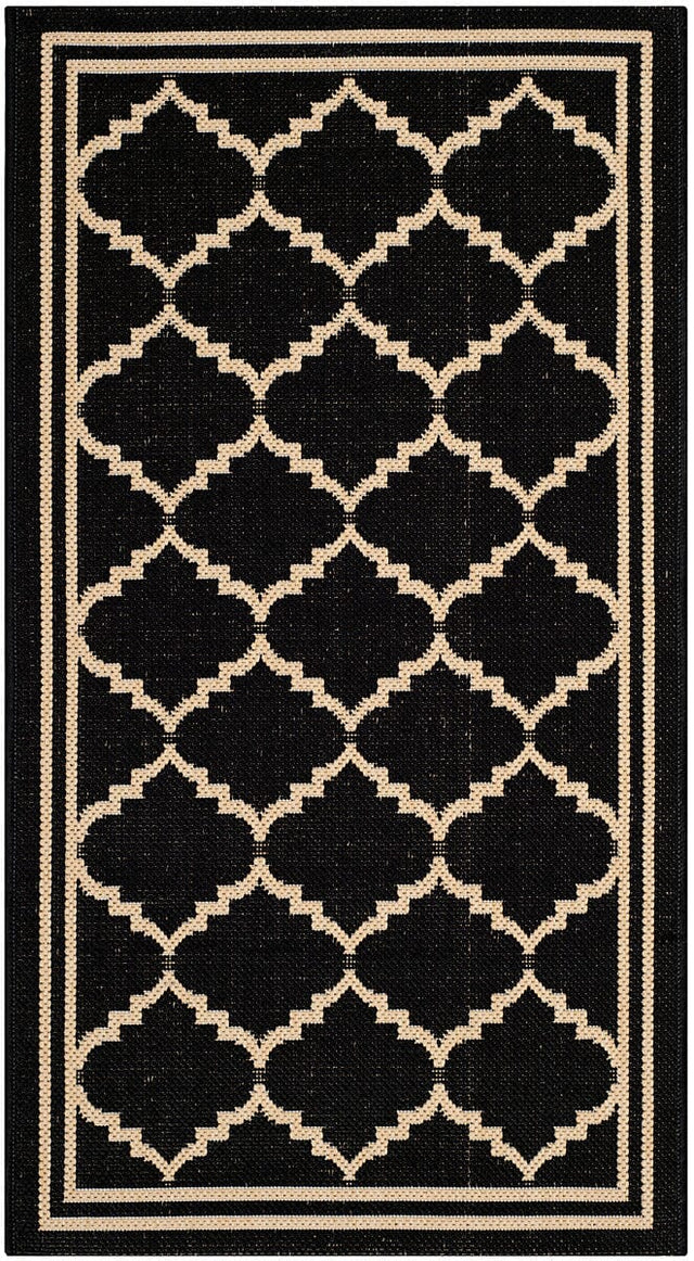 Safavieh Courtyard Cy6889 - 26 Black / Creme Rugs - Safavieh - cy6889 - 26 - 7r