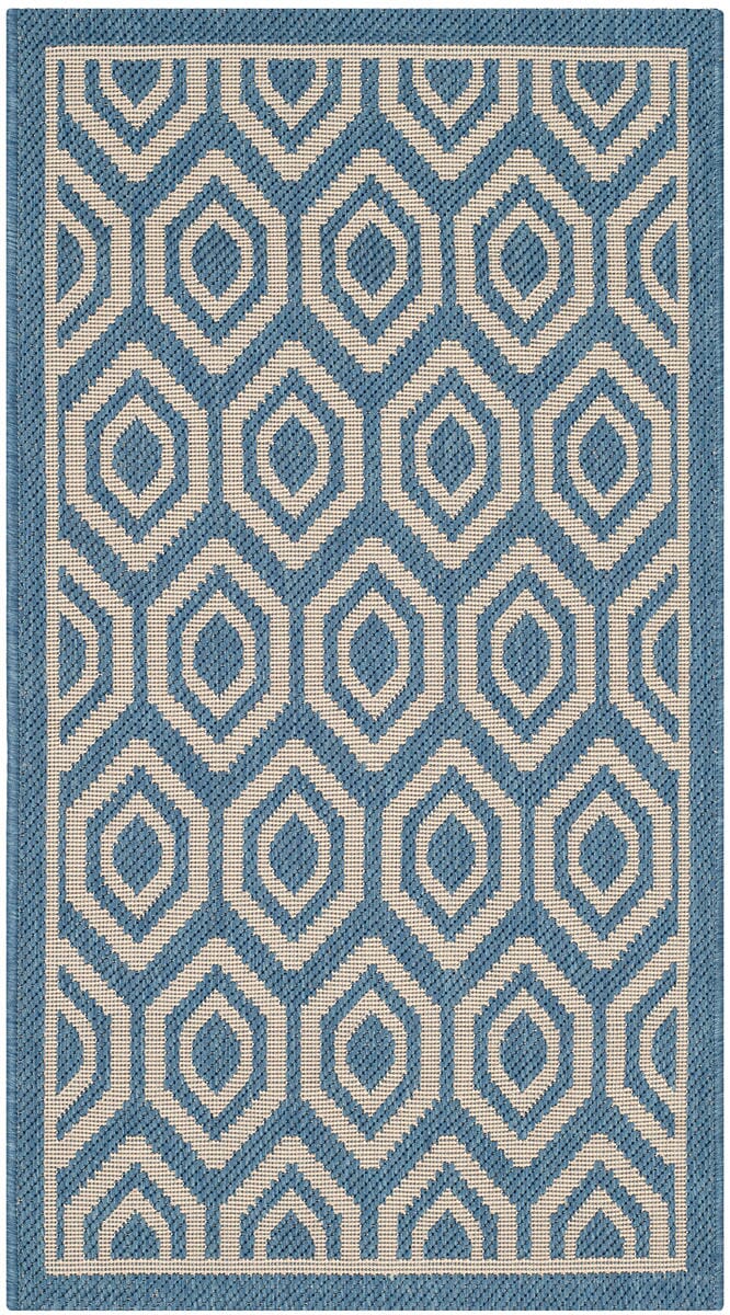 Safavieh Courtyard Cy6902 - 243 Blue / Beige Rugs - Safavieh - cy6902 - 243 - 8r