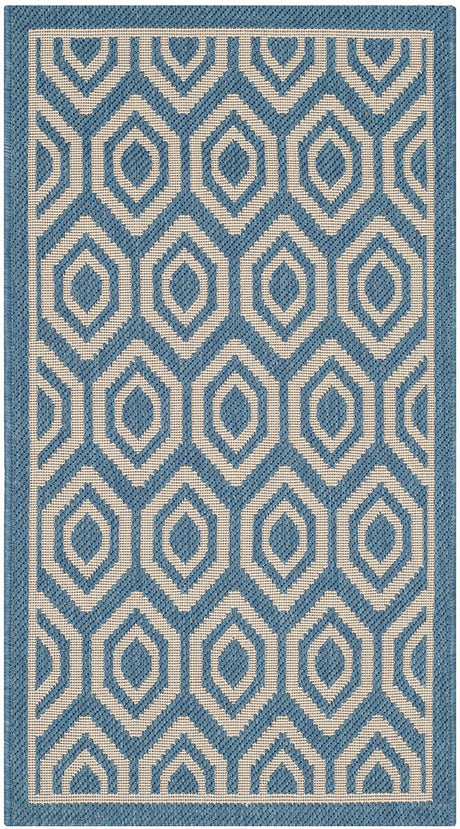 Safavieh Courtyard Cy6902 - 243 Blue / Beige Rugs - Safavieh - cy6902 - 243 - 8r