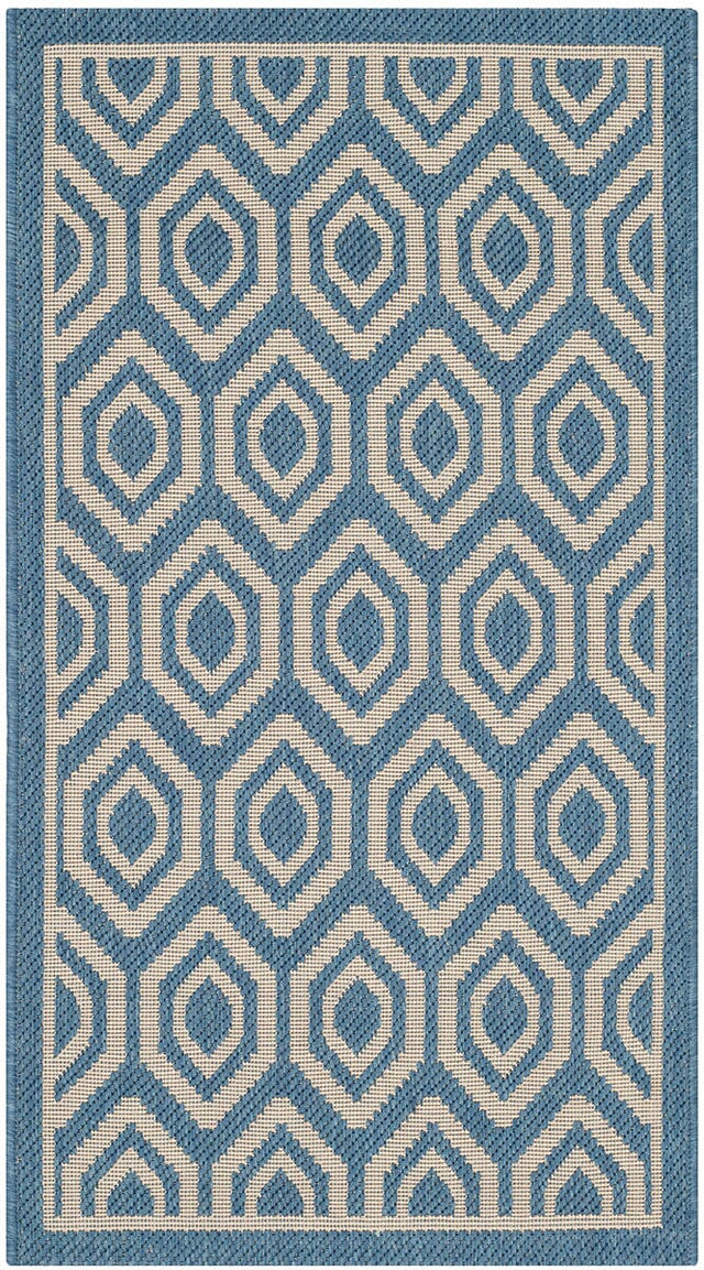 Safavieh Courtyard Cy6902 - 243 Blue / Beige Rugs - Safavieh - cy6902 - 243 - 8r