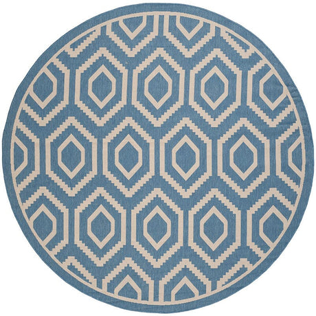 Safavieh Courtyard Cy6902 - 243 Blue / Beige Rugs - Safavieh - cy6902 - 243 - 8r