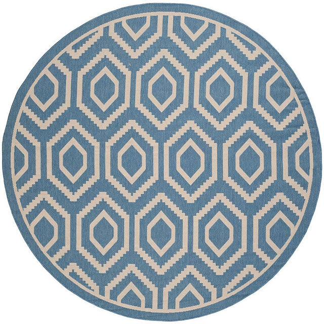 Safavieh Courtyard Cy6902 - 243 Blue / Beige Rugs - Safavieh - cy6902 - 243 - 8r