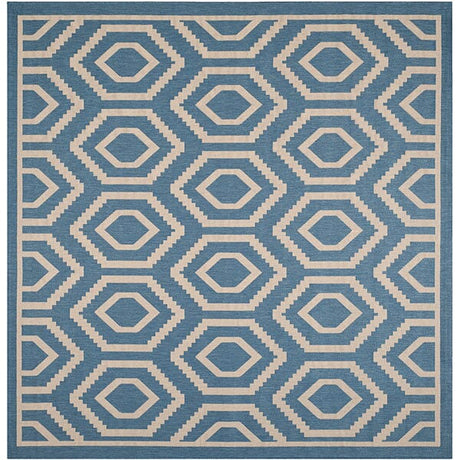 Safavieh Courtyard Cy6902 - 243 Blue / Beige Rugs - Safavieh - cy6902 - 243 - 8sq