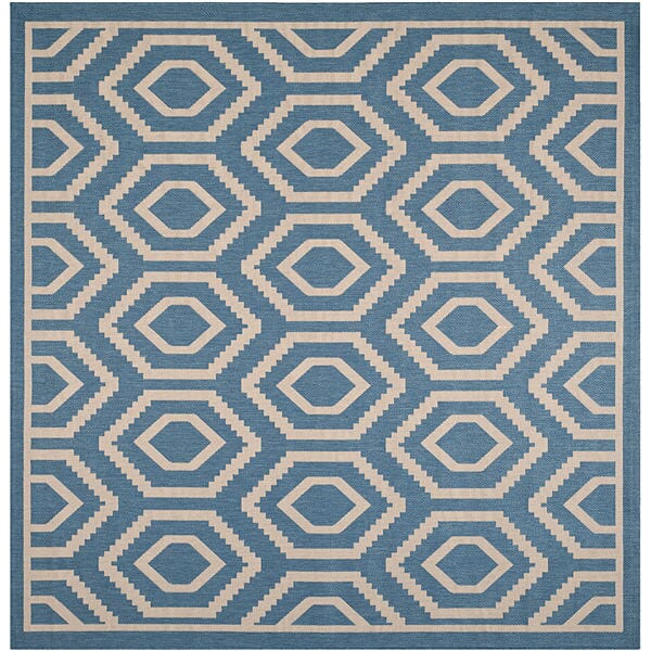 Safavieh Courtyard Cy6902 - 243 Blue / Beige Rugs - Safavieh - cy6902 - 243 - 8sq