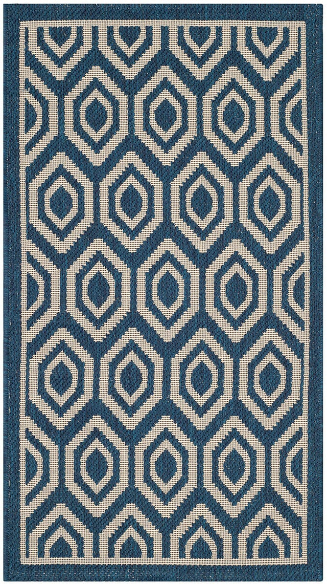 Safavieh Courtyard Cy6902 - 268 Navy / Beige Rugs - Safavieh - cy6902 - 268 - 8r