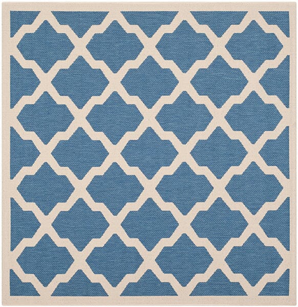 Safavieh Courtyard Cy6903 - 243 Blue / Beige Rugs - Safavieh - cy6903 - 243 - 4sq